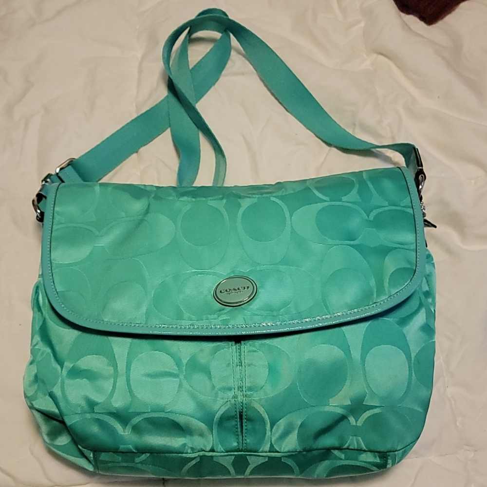 Coach teal cross body